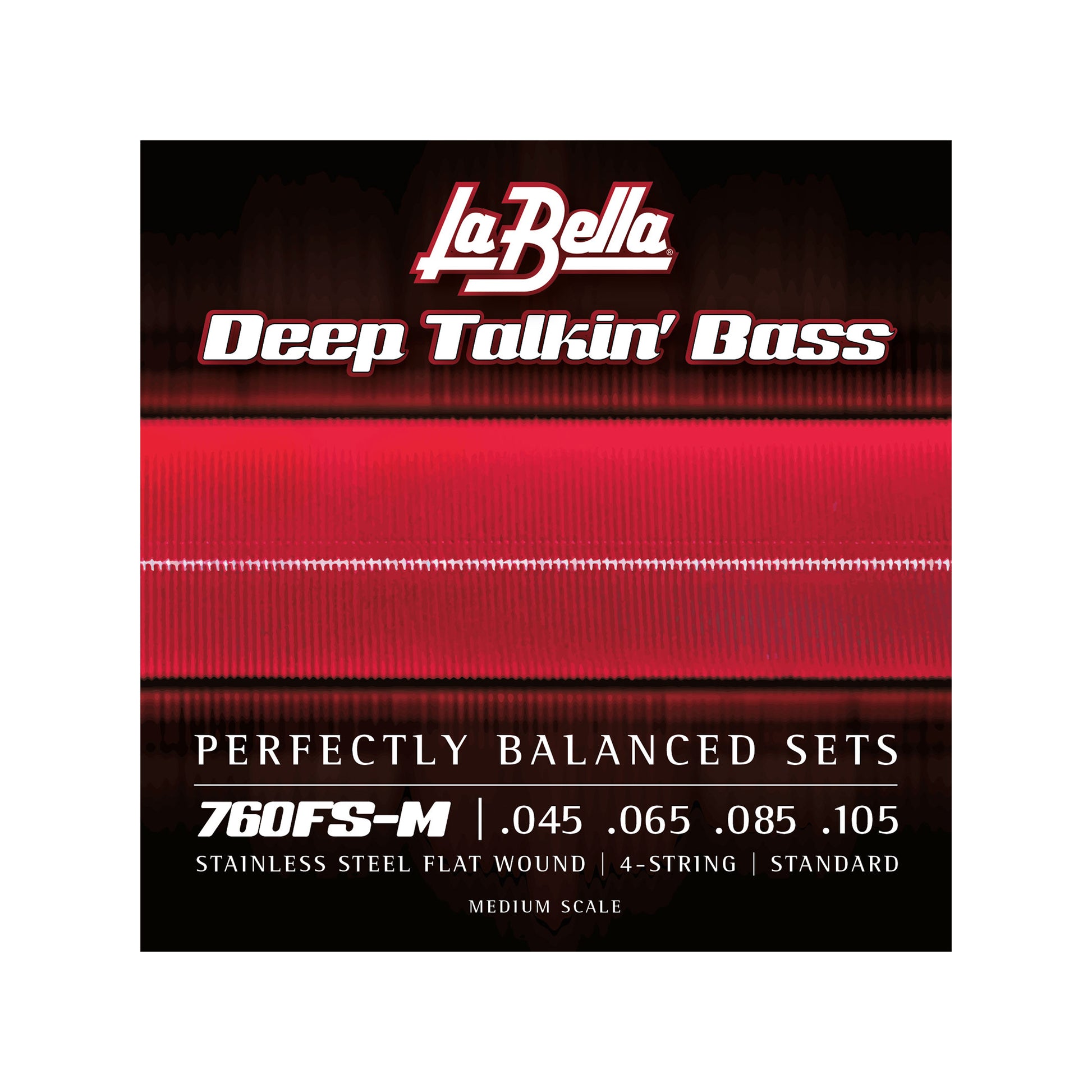La Bella 760FSM Deep Talkin Bass Stainless Steel Flat Wound Medium Scale 45-105 Accessories / Strings / Bass Strings