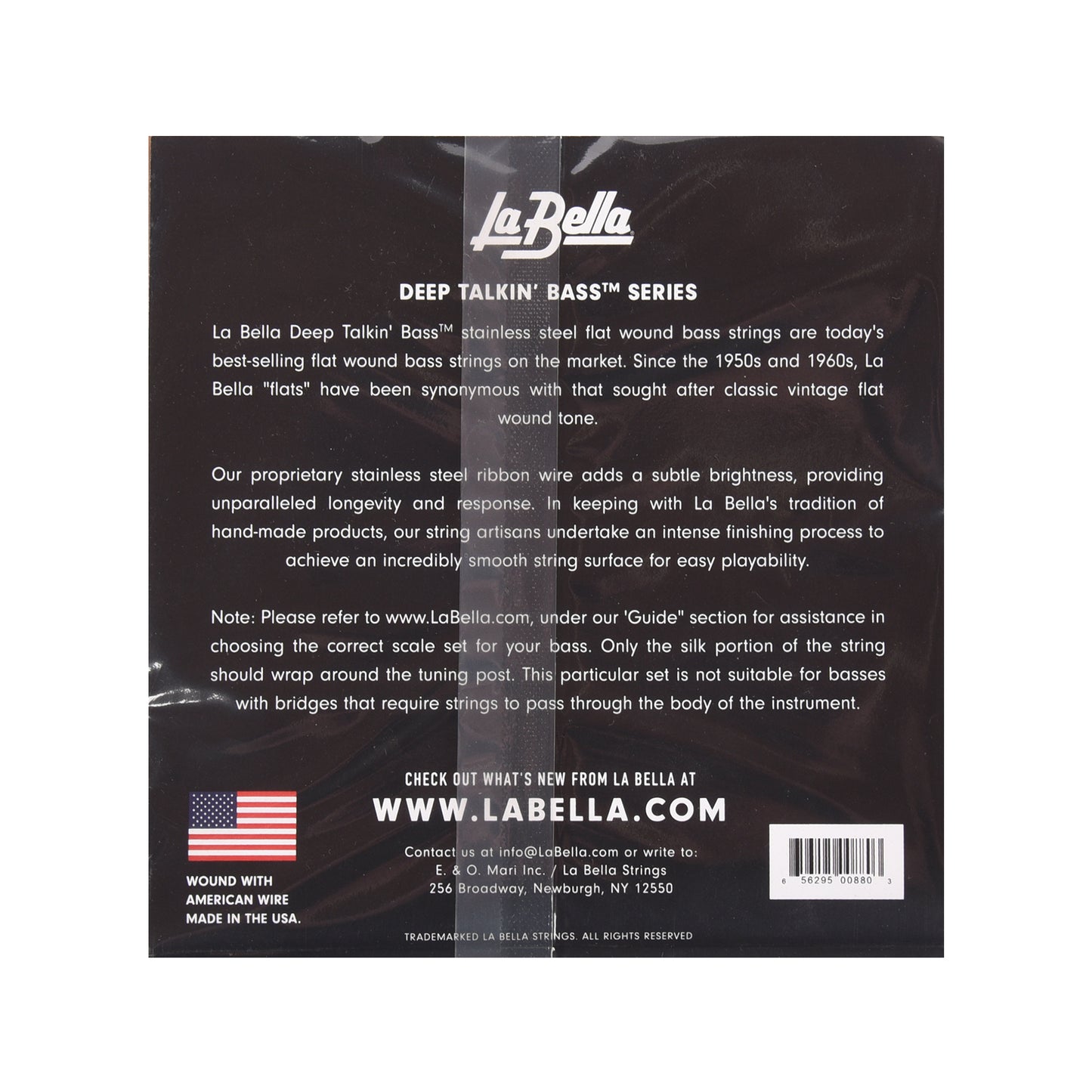 La Bella 760FX Deep Talkin Bass Stainless Steel Flat Extra Light 39-96 Accessories / Strings / Bass Strings