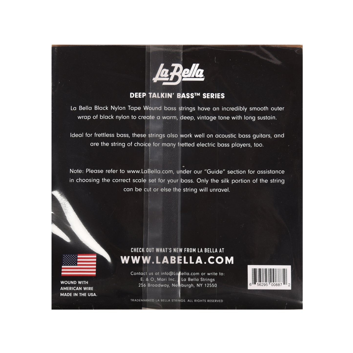La Bella 760N Deep Talkin Bass Black Nylon Tape Wound 60-115 Accessories / Strings / Bass Strings
