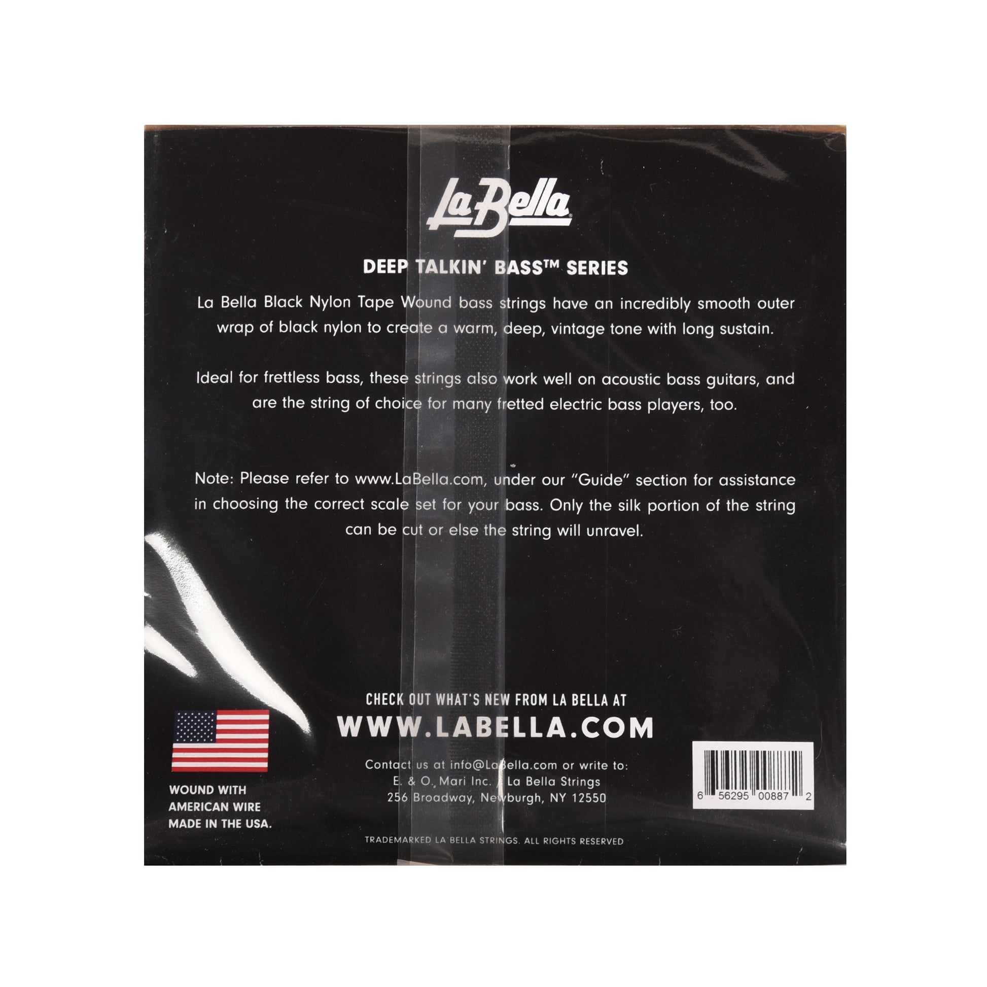 La Bella 760N Deep Talkin Bass Black Nylon Tape Wound 60-115 Accessories / Strings / Bass Strings