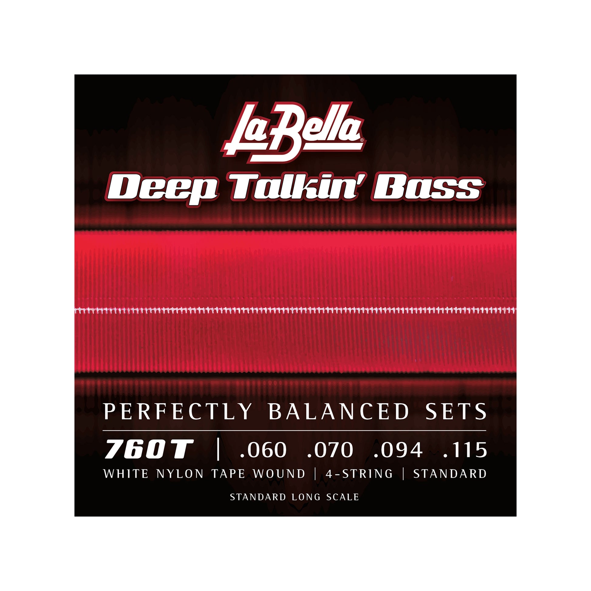 La Bella 760T Deep Talkin Bass White Nylon Tape Wound 60-115 Accessories / Strings / Bass Strings