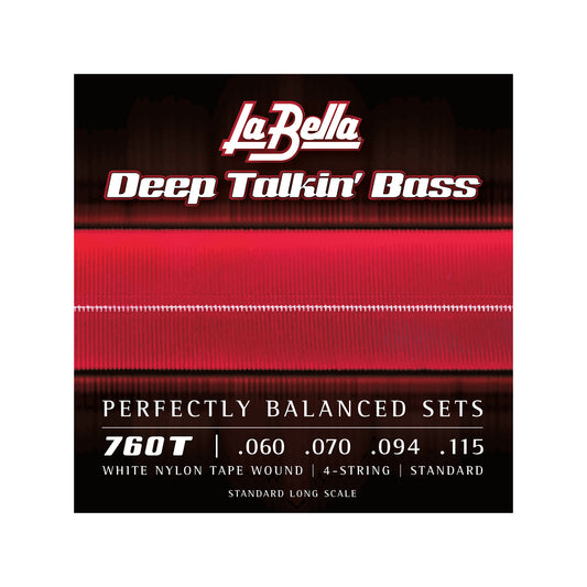 La Bella 760T Deep Talkin Bass White Nylon Tape Wound 60-115 Accessories / Strings / Bass Strings