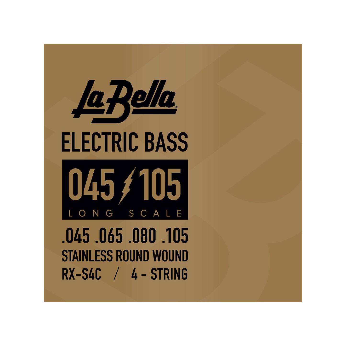 La Bella RX-S4C RX Stainless Steel Round Wound Standard Light 45-105 Accessories / Strings / Bass Strings