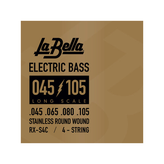 La Bella RX-S4C RX Stainless Steel Round Wound Standard Light 45-105 Accessories / Strings / Bass Strings