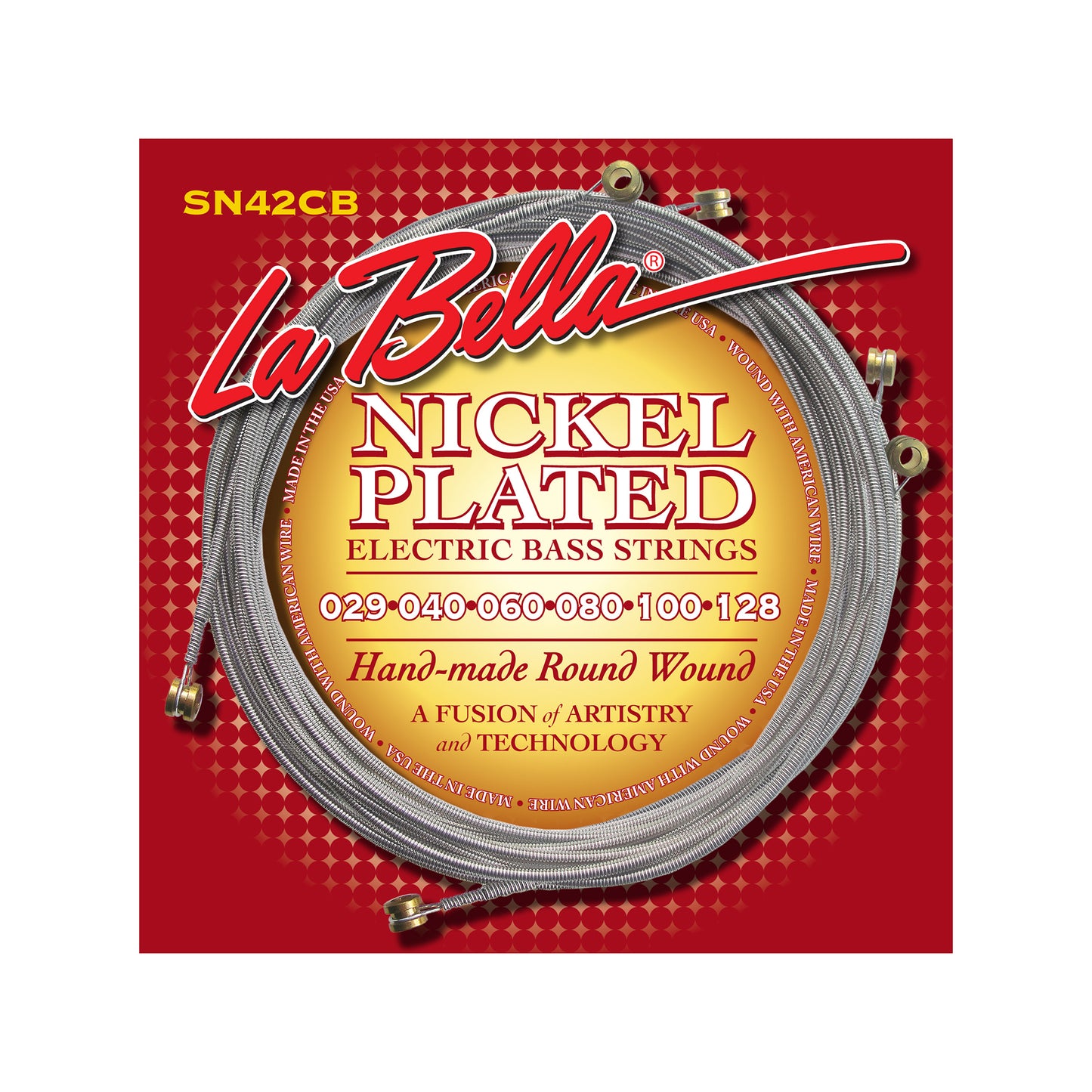 La Bella SN42CB Nickel Plated Round Wound Custom Light Bass Strings 29-128 Accessories / Strings / Bass Strings
