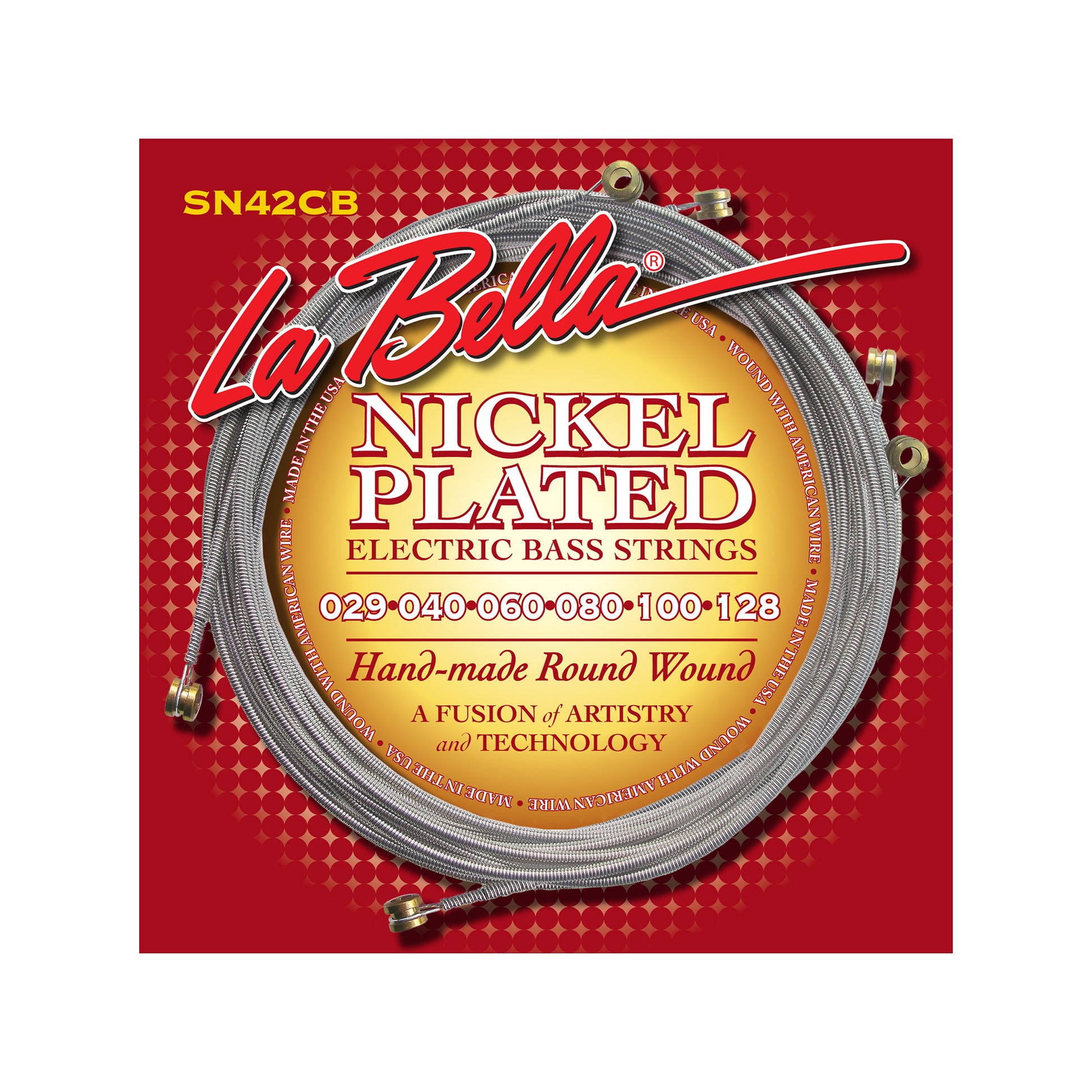 La Bella SN42CB Nickel Plated Round Wound Custom Light Bass Strings 29-128 Accessories / Strings / Bass Strings
