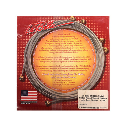 La Bella SN42CB Nickel Plated Round Wound Custom Light Bass Strings 29-128 Accessories / Strings / Bass Strings