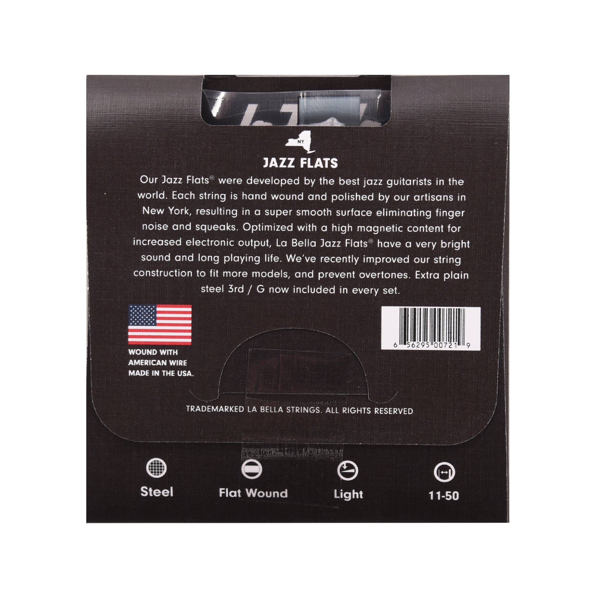 La Bella 20PL Stainless Steel Flat Wound Strings Light 11-50 Accessories / Strings / Guitar Strings