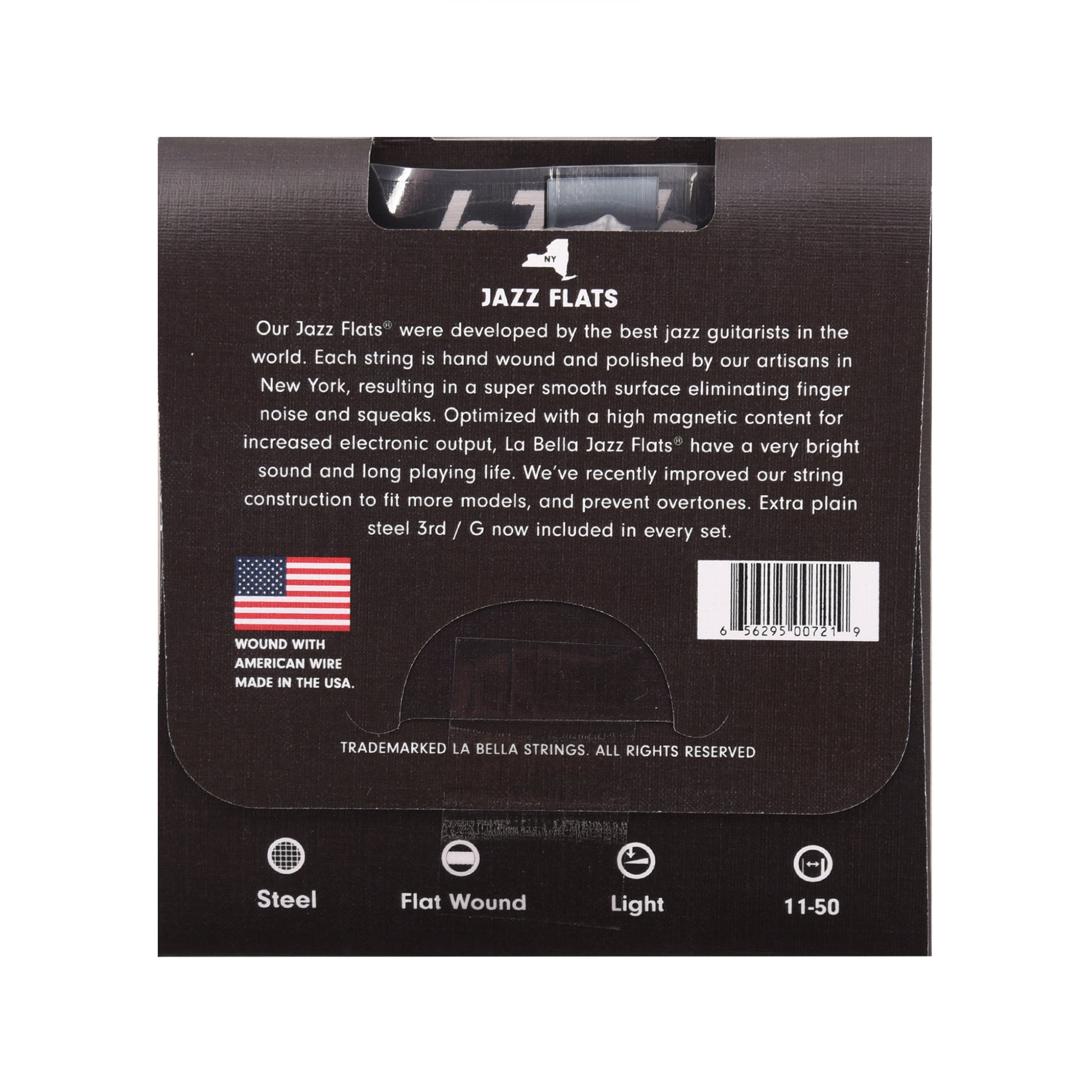 La Bella 20PL Stainless Steel Flat Wound Strings Light 11-50 Accessories / Strings / Guitar Strings