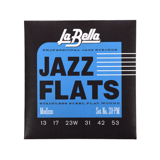 La Bella 20PM Stainless Steel Flat Wound Strings Medium 13-53 Accessories / Strings / Guitar Strings