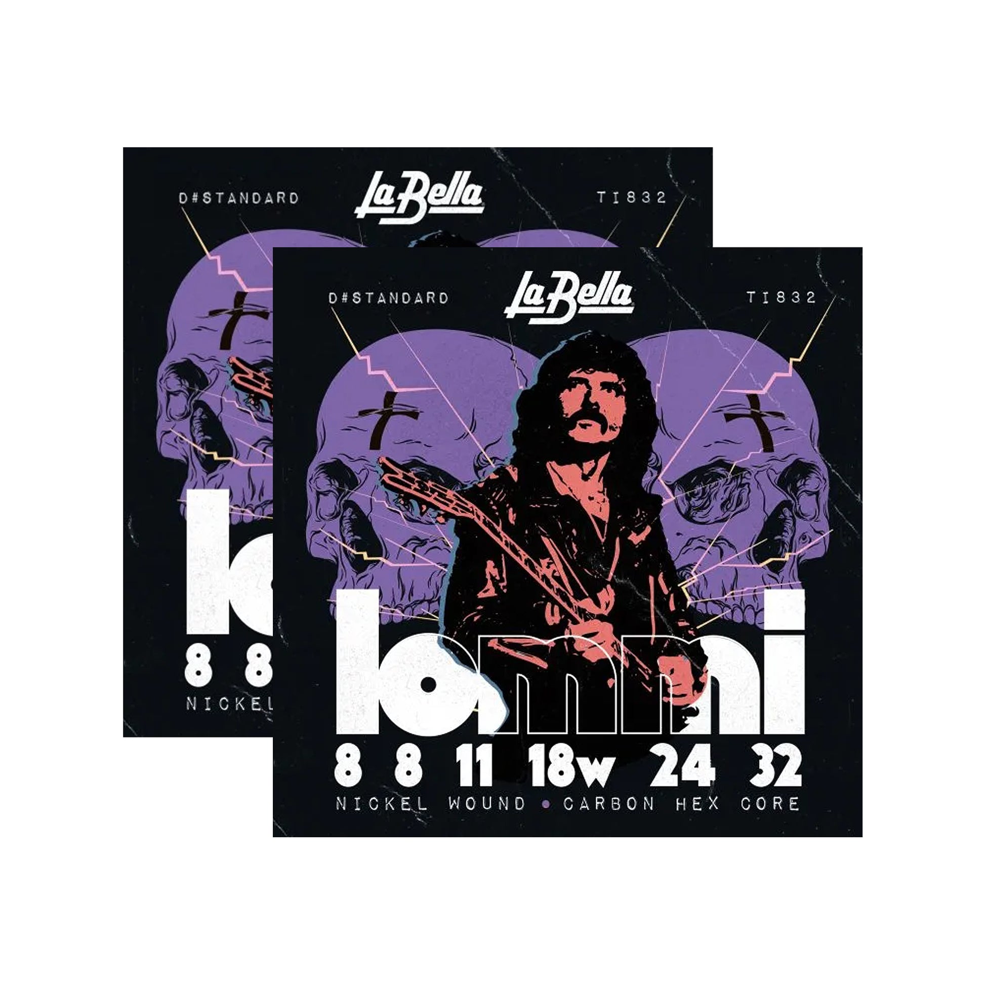 La Bella TI838 Tony Iommi Signature Electric Guitar Strings 8-32 2 Pack Bundle Accessories / Strings / Guitar Strings