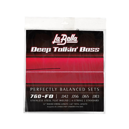 La Bella 760-FD Deep Talkin' Bass Dan Electro Stainless Steel Flat Wound Strings Strings