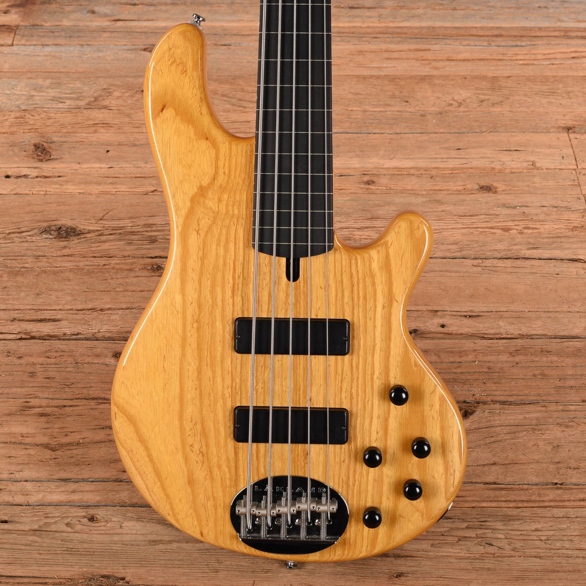 Lakland Skyline Fretless 5-String Bass Natural Bass Guitars