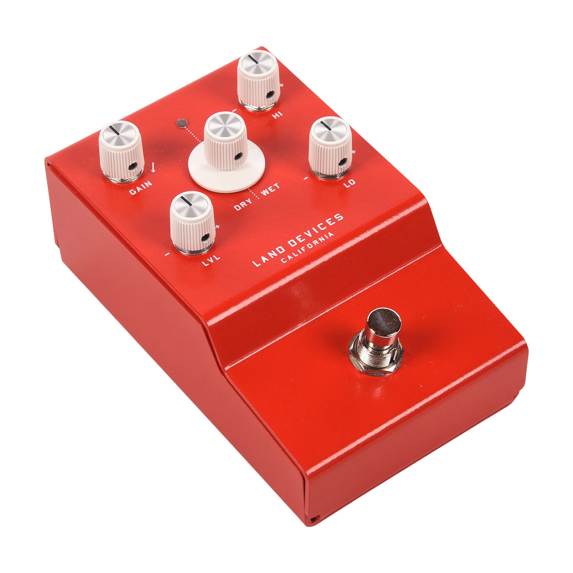 Land Devices Hunter Stereo Distortion Pedal Red