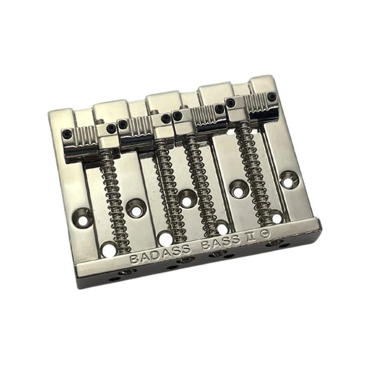 Leo Quan Badass II 4-String Bass Bridge Grooved Saddles Nickel Parts / Amp Parts