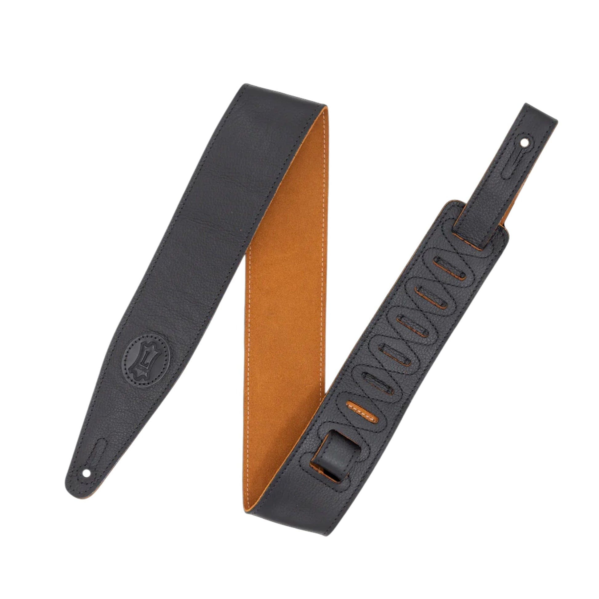 Levy's 2.5" Garment Leather Strap Black w/Honey Suede Backing Accessories / Straps