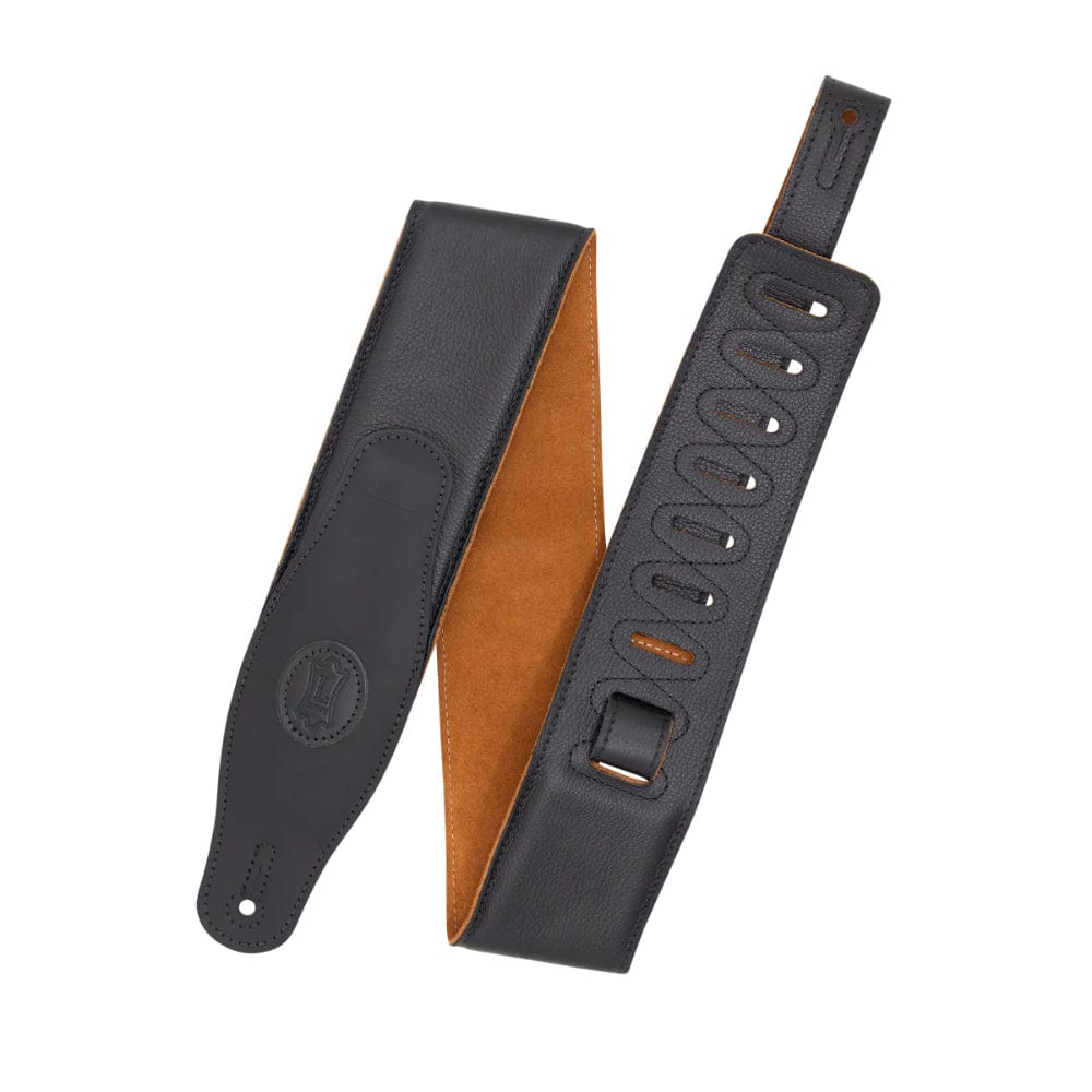 Levy's 3" Padded Garment Leather Strap Black w/Honey Suede Backing Accessories / Straps
