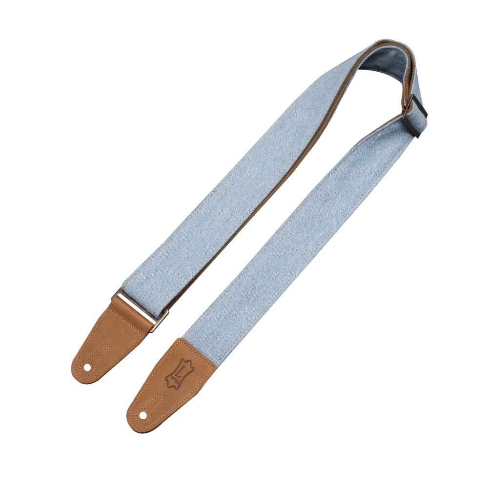 Levy's Denim Series 2" Wide Denim Guitar Strap Light Blue Wash Accessories / Straps