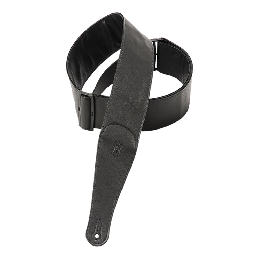 Levy's 3" Garment Leather Guitar Strap Black Straps