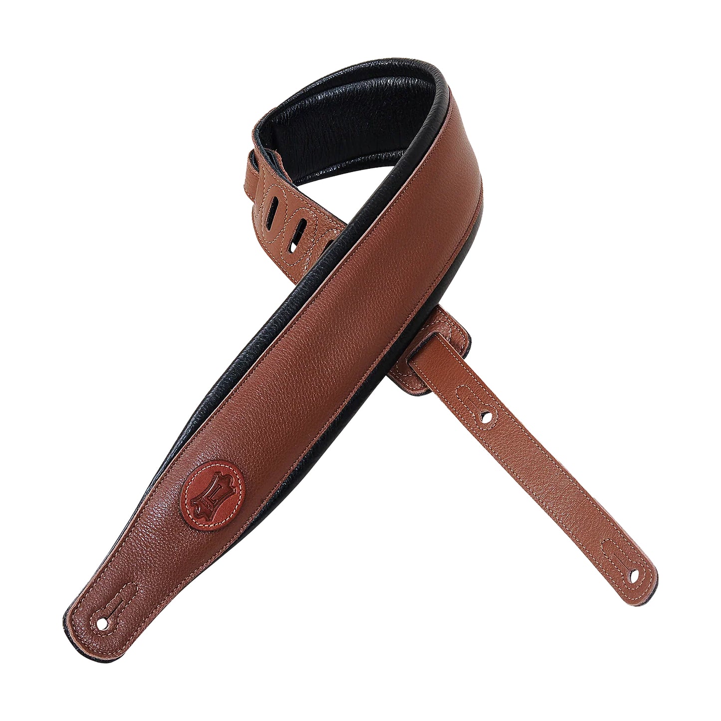 Levy's Signature Legacy Series 3" Wide Garment Leather Guitar Strap Brown Straps