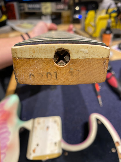 Fender Jazz Bass White Airbrushed Refin 1974