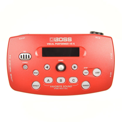 Boss VE-5 Vocal Effect Processor Red