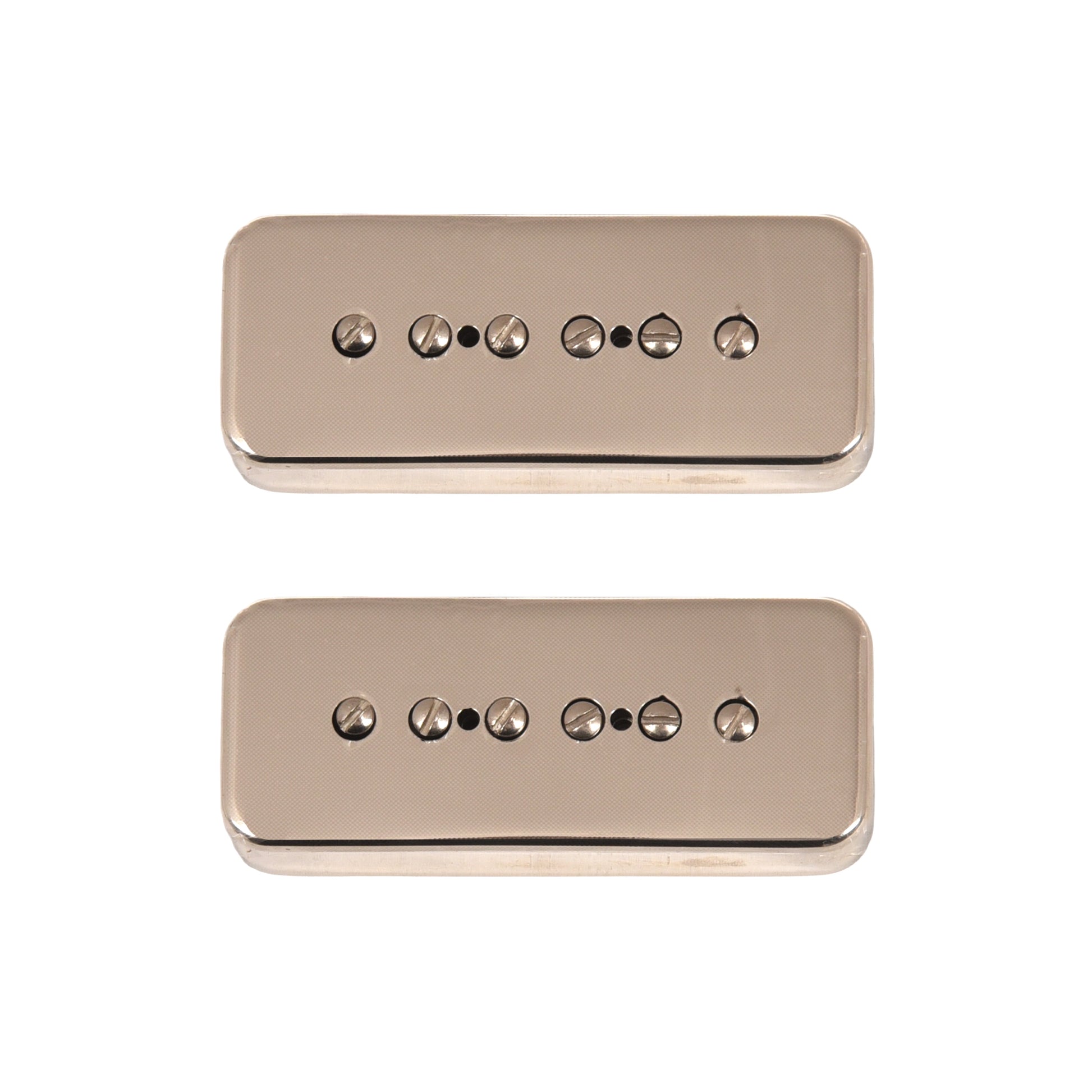 Lindy Fralin Hum-Cancelling P-90 Soapbar Set Gibson Braided Shield Polished Nickel Home Audio / Preamps