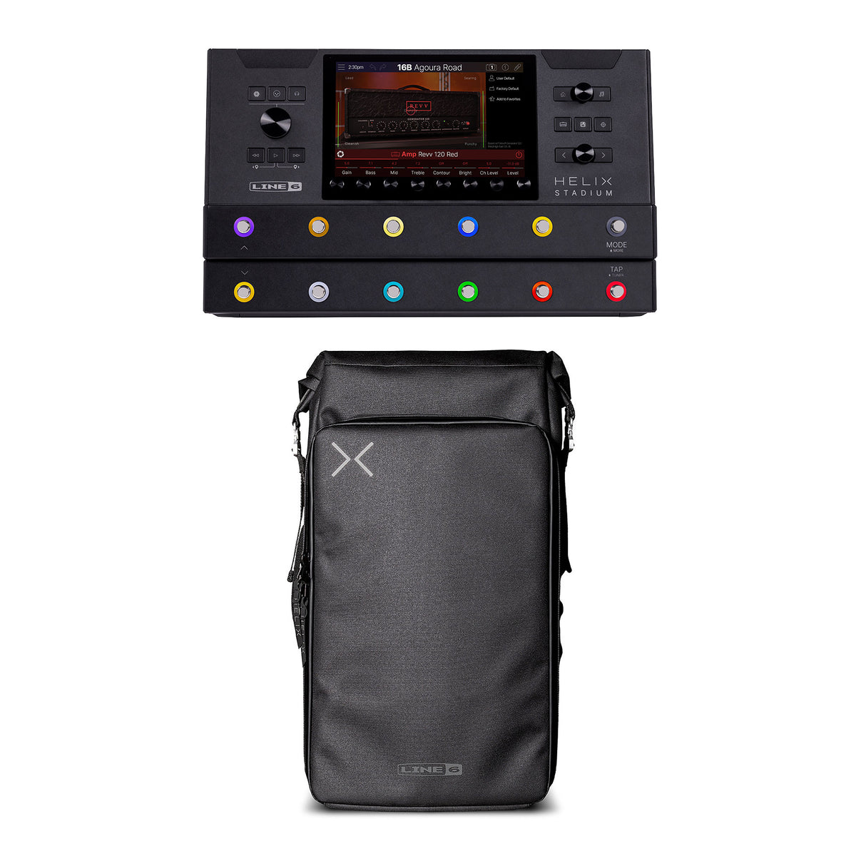 Line 6 Helix Stadium Floor Amp Modeler & Multi Effects Processor and B ...