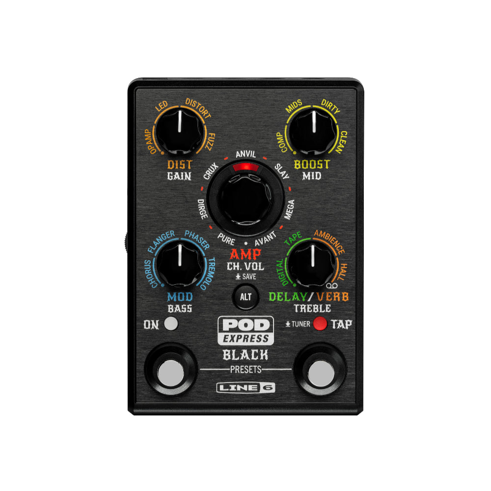 Line 6 POD Express Black Guitar Amp & Effects Processor Pedal Effects and Pedals / Cabinet Simulators