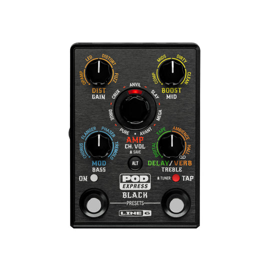 Line 6 POD Express Black Guitar Amp & Effects Processor Pedal Effects and Pedals / Cabinet Simulators