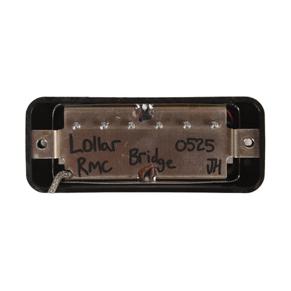 Lollar Mini Humbucker Bridge Position Chrome Soap Bar / LP Mount Black Ring Single Conductor Parts / Guitar Pickups