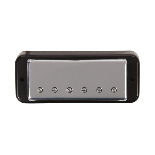 Lollar Mini Humbucker Bridge Position Chrome Soap Bar / LP Mount Black Ring Single Conductor Parts / Guitar Pickups