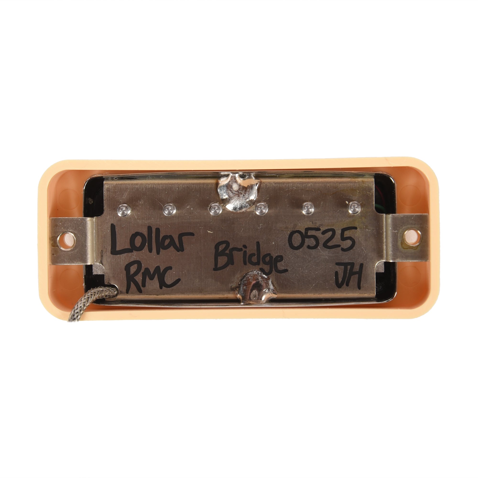 Lollar Mini Humbucker Bridge Position Chrome Soap Bar / LP Mount Cream Ring Single Conductor Parts / Guitar Pickups