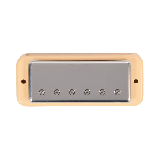 Lollar Mini Humbucker Bridge Position Chrome Soap Bar / LP Mount Cream Ring Single Conductor Parts / Guitar Pickups