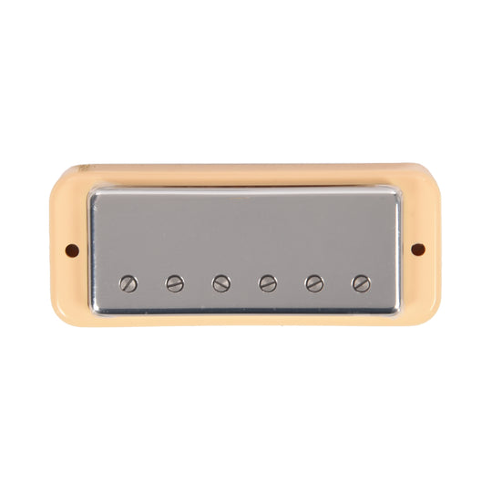 Lollar Mini Humbucker Bridge Position Chrome Soap Bar / LP Mount Cream Ring Single Conductor Parts / Guitar Pickups