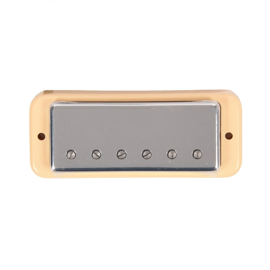 Lollar Mini Humbucker Neck Position Chrome Soap Bar / LP Mount Cream Ring 4-Conductor Parts / Guitar Pickups