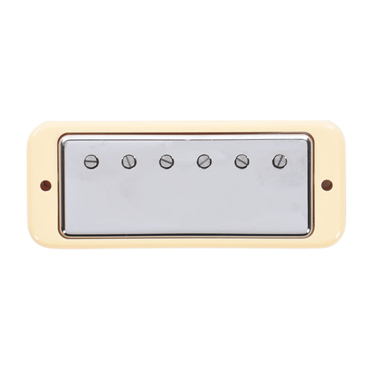 Lollar Mini Humbucker Neck Position Chrome Soap Bar / LP Mount Cream Ring Single Conductor Parts / Guitar Pickups
