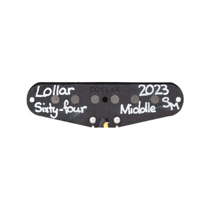 Lollar Sixty-Four Strat Flat Pole Middle Pickup Black Parts / Guitar Pickups