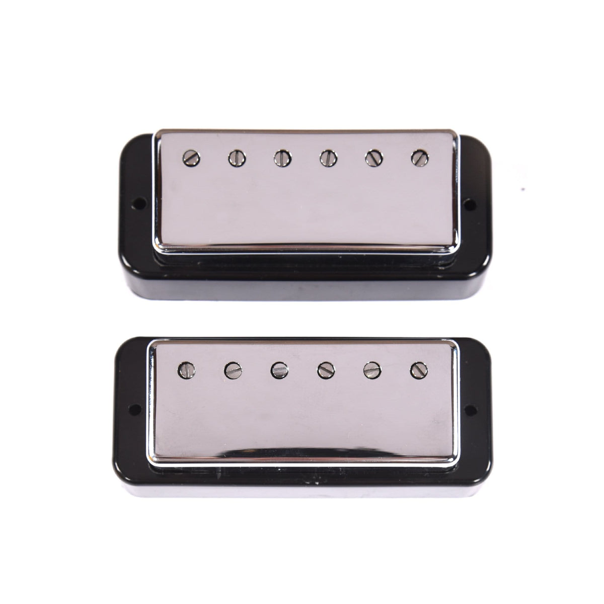 Lollar Mini Humbucker Set Chrome Soap Bar / LP Mount Black Ring 4-Conductor Pickups & Preamps