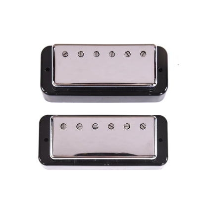 Lollar Mini Humbucker Set Chrome Soap Bar / LP Mount Black Ring 4-Conductor Pickups & Preamps