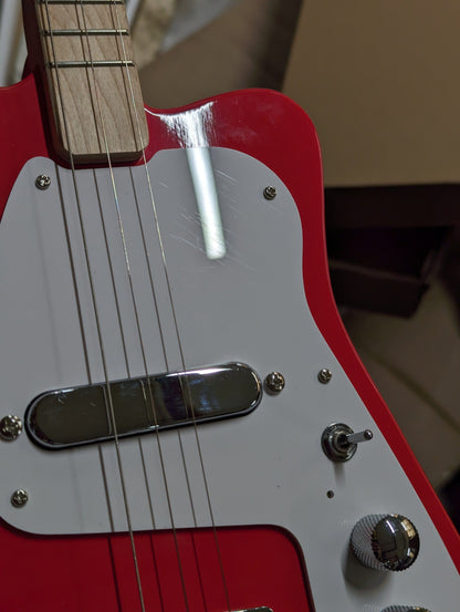 Loog Mini Electric 3-String Red Electric Guitars / Solid Body