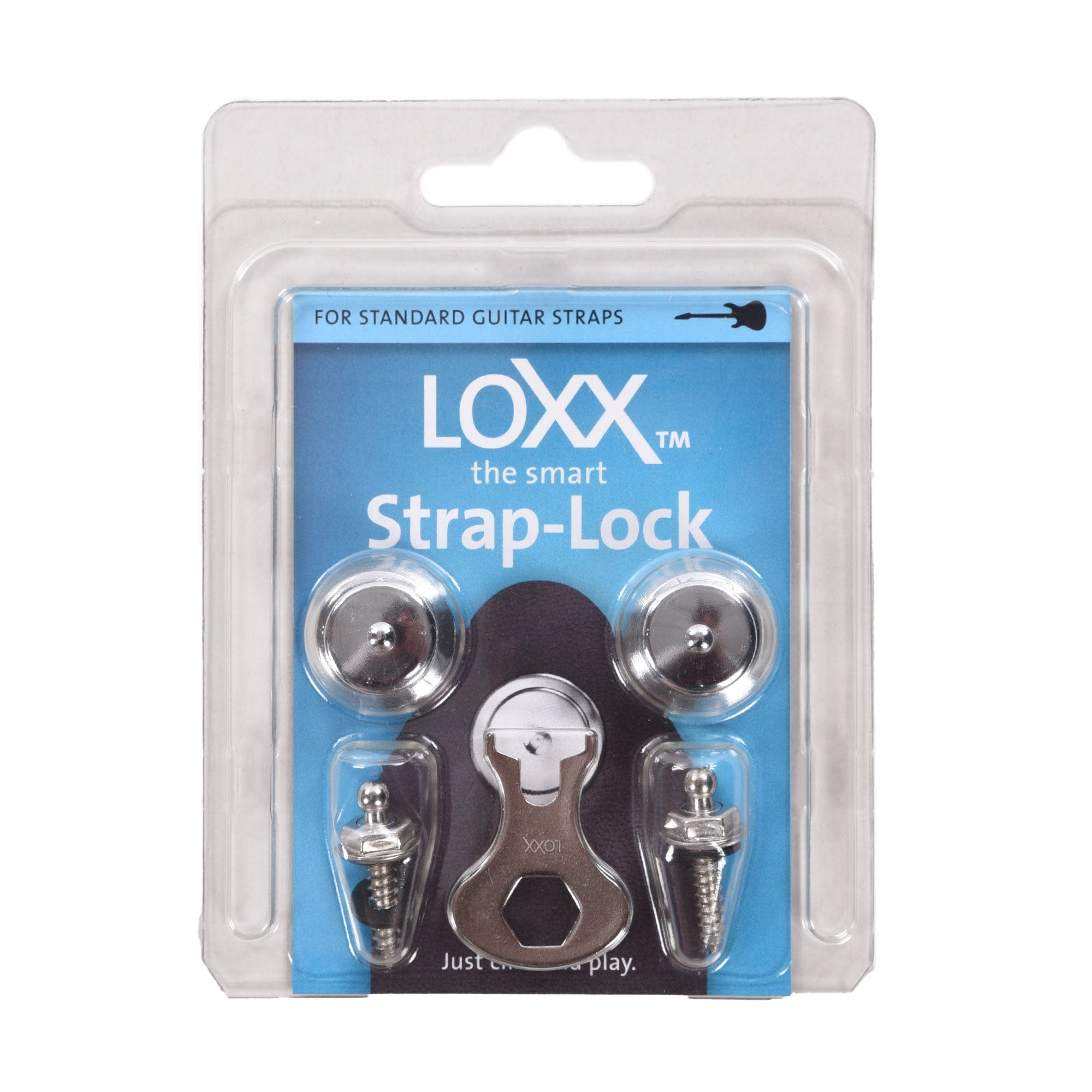 LOXX Strap Lock Set Chrome Chicago Music Exchange