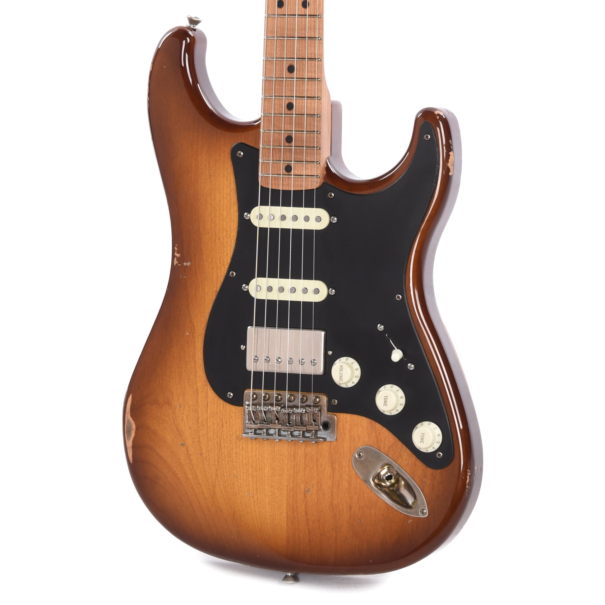 LSL Custom Saticoy HSS Medium Age Nitro Iced Tea Burst Electric Guitars / Solid Body