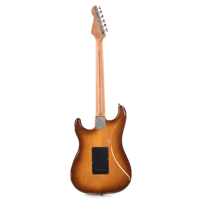 LSL Custom Saticoy HSS Medium Age Nitro Iced Tea Burst Electric Guitars / Solid Body