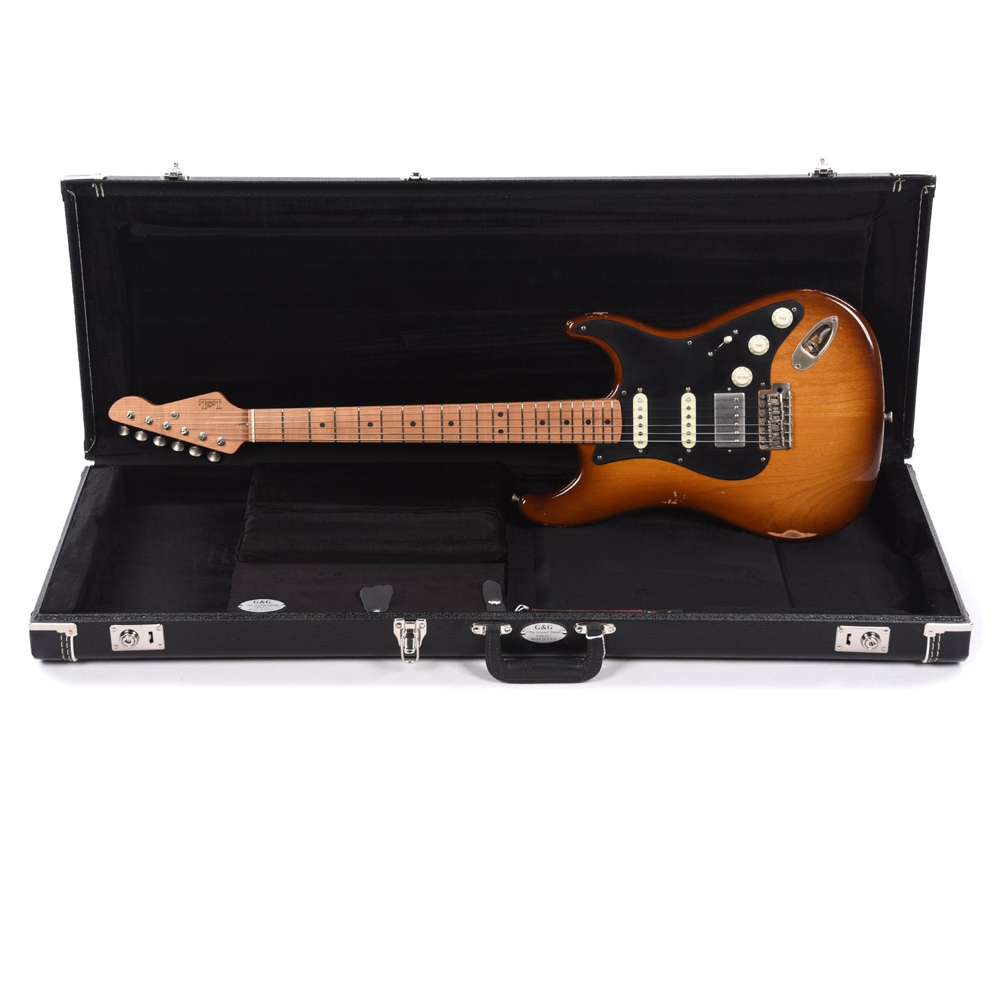 LSL Custom Saticoy HSS Medium Age Nitro Iced Tea Burst Electric Guitars / Solid Body