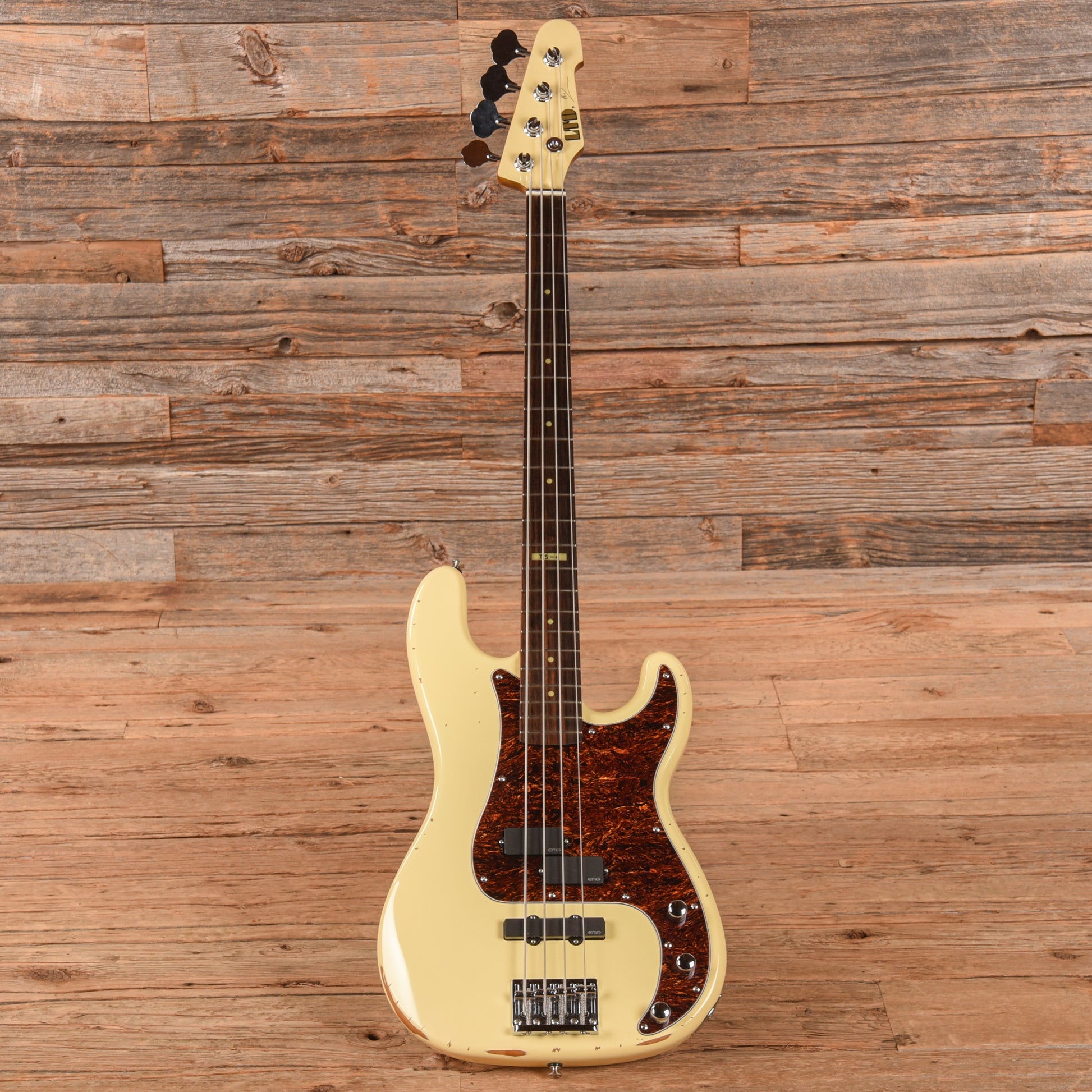 LTD TS-4 Tommy Stinson Signature White Bass Guitars / 4-String