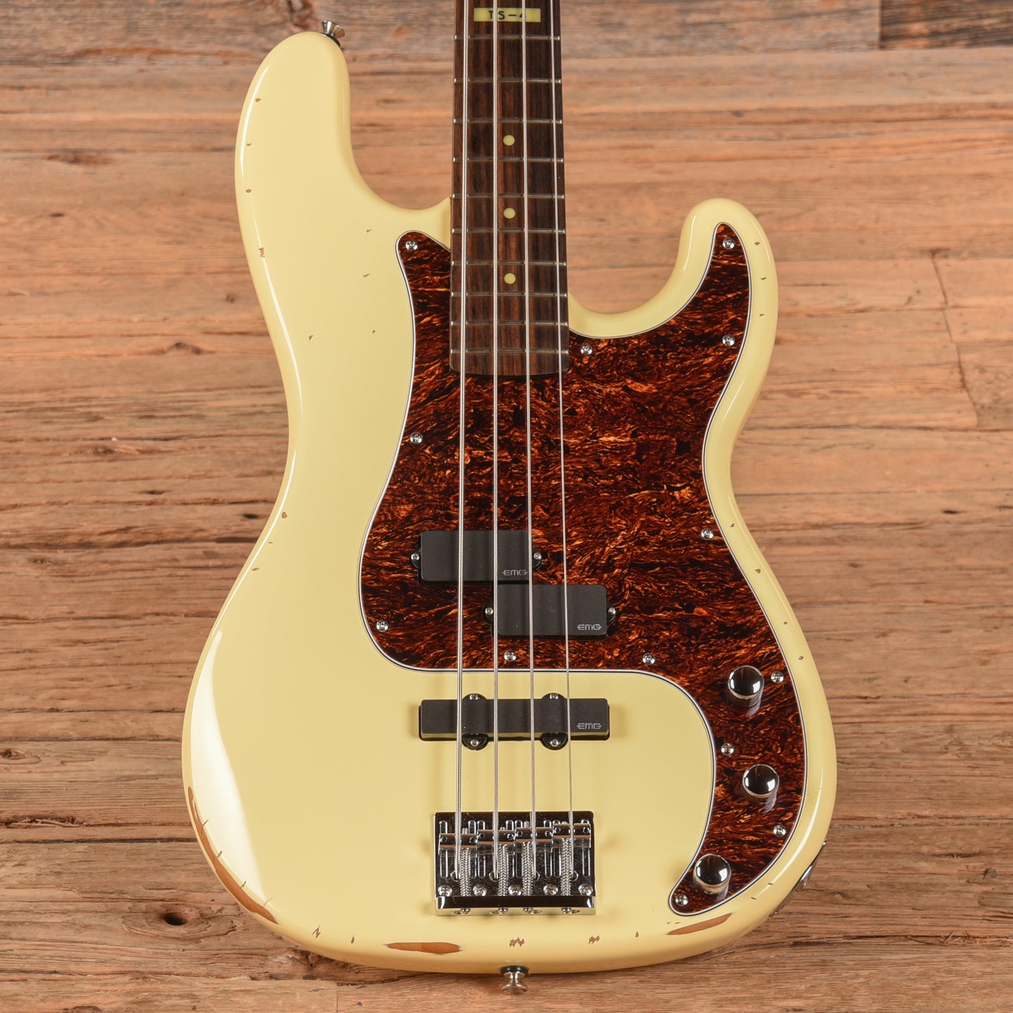 LTD TS-4 Tommy Stinson Signature White Bass Guitars / 4-String