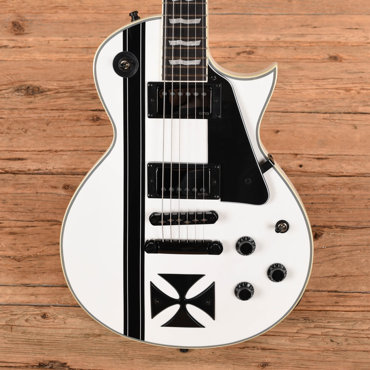 LTD James Hetfield Iron Cross White 2024 Electric Guitars