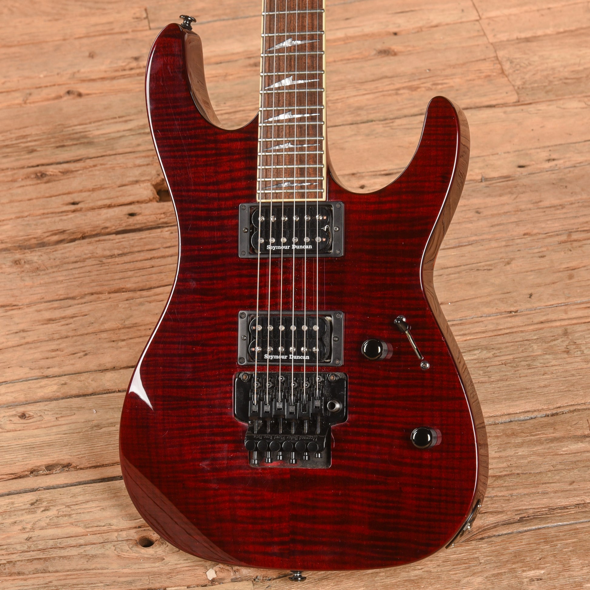 LTD M-302 Transparent Red Electric Guitars / Solid Body