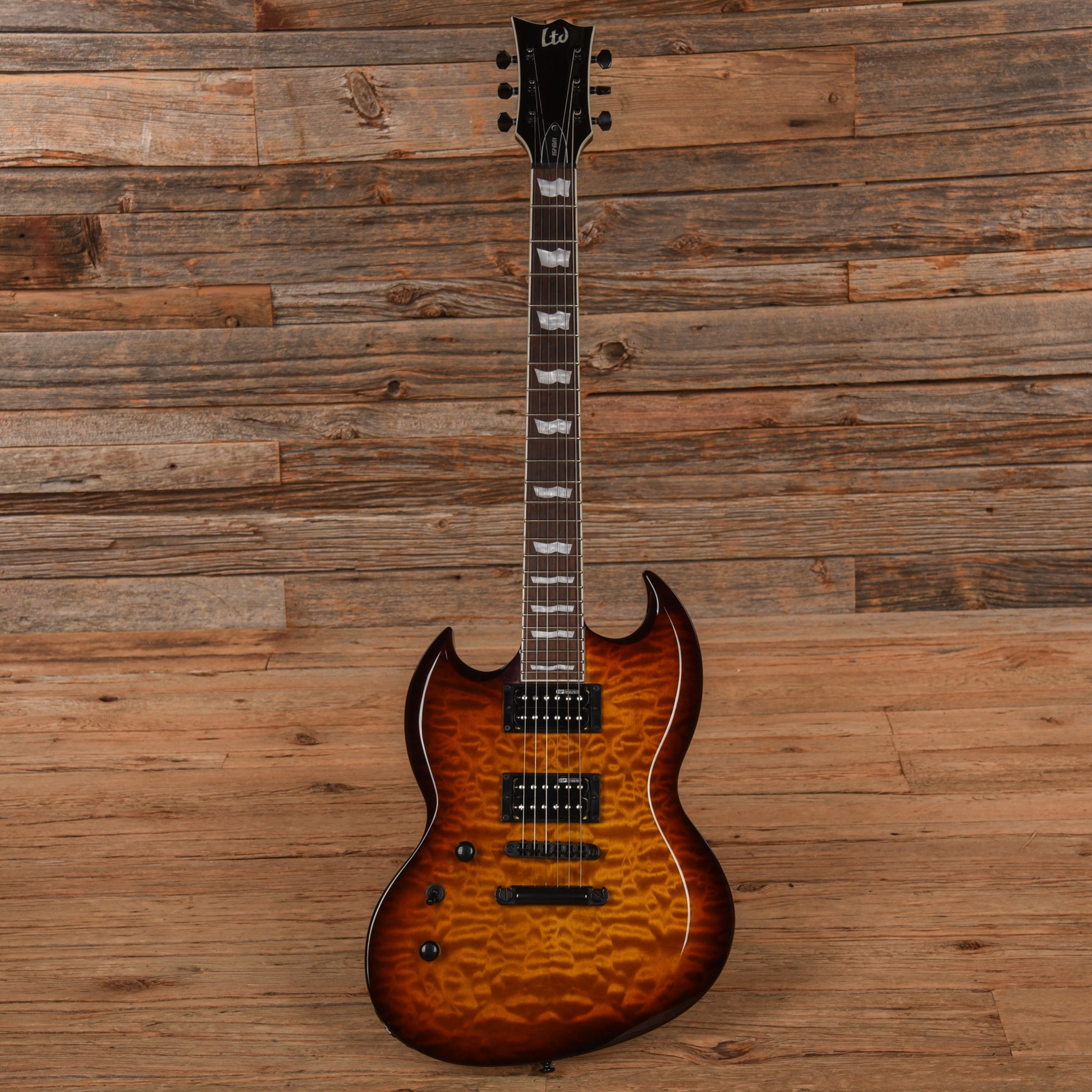 LTD Viper-256 Dark Brown Sunburst 2022 LEFTY Electric Guitars / Solid Body